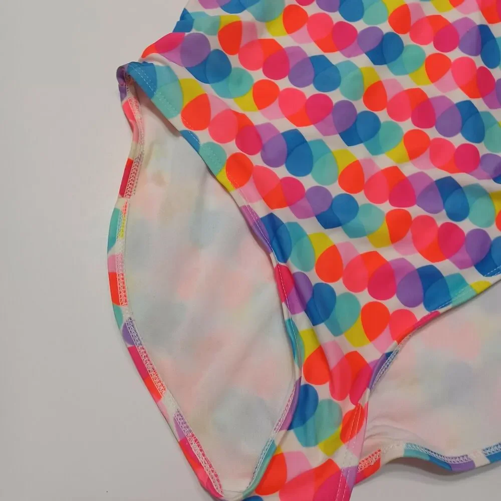 Wonder Nation Swimsuit Girls‎ 14 Polka Dot Blue White Hearts One Piece Swimwear